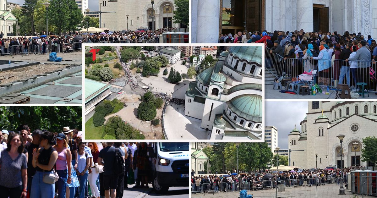Ανεπανάληπτες ουρές στο Βελιγράδι για την αποχαιρετιστήρια τελετή της Ζώνης της Θεοτόκου