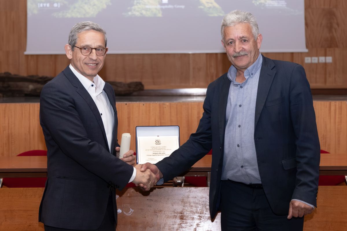Ο Διευθύνων της Metaxa Hospitality ονομάζεται τιμητικός πολίτης του Πέδιου της Λασιθίου