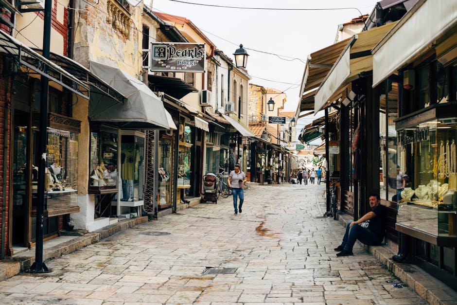 Skopje Macedonia Old Bazaar Ottoman architecture bustling streets